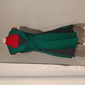 Retro style dress size 3x green
